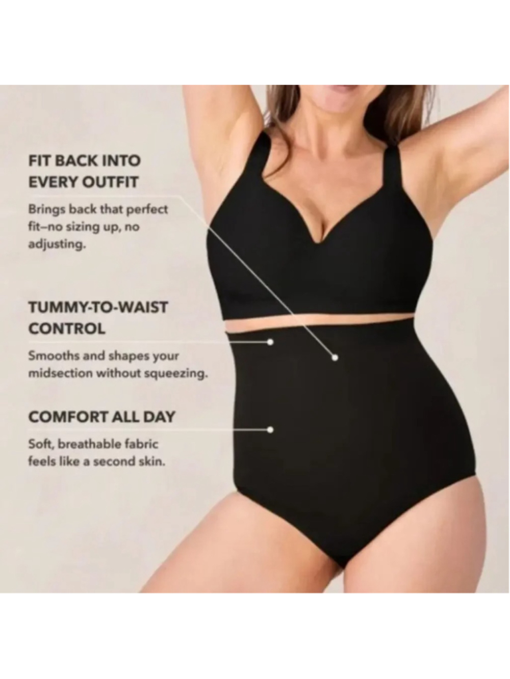 Empetua by Shapermint High-Waisted Shaper Panty Black Size L - NWT
